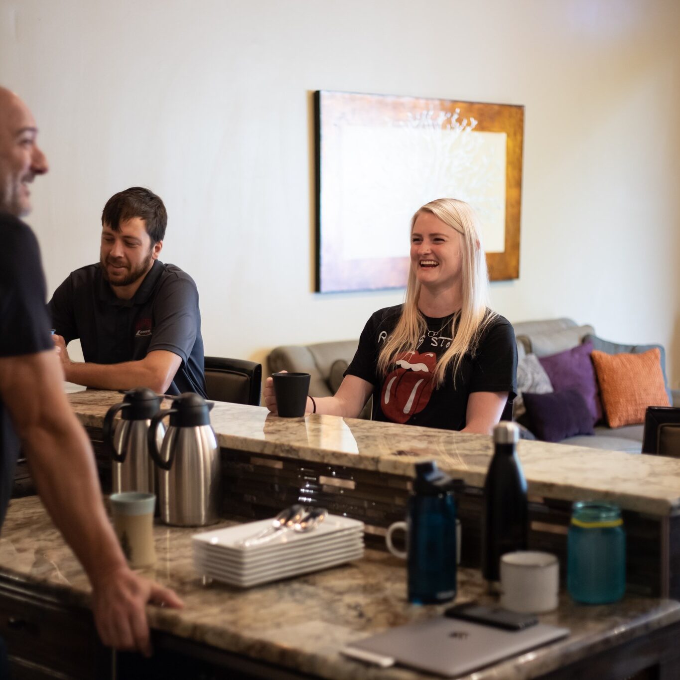 Carly and Henry in kitchen for Next-Level Life